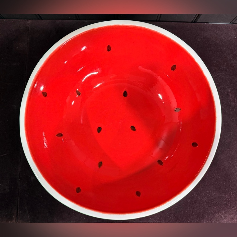 Arte Italica Vibrant Green/Red Large Bowl